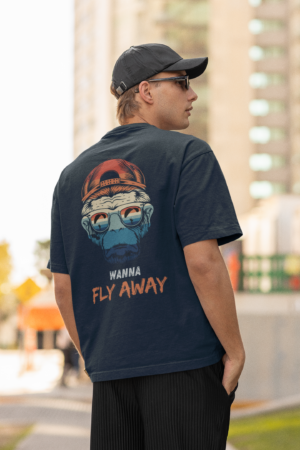 UNISEX OVER SIZED – MONKY FLY T-SHIRT